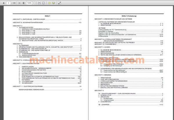 Hitachi LX170E, LX210E, LX290E – Servicehandbuch Radlader (Deutsch, PDF) - Image 2
