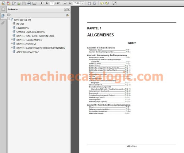 Hitachi ZW310-6 Radlader – Technisches Handbuch (Funktionsprinzip & Fehlersuche, Deutsch, PDF) - Image 2