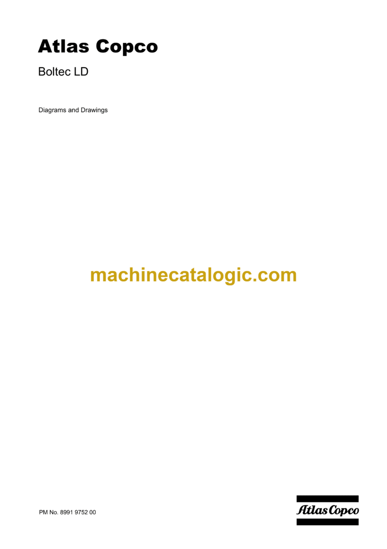 Atlas Copco Boltec LD Diagrams and Drawings Manual