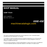 Komatsu 930E-4SE Dump Truck Shop Manual (CEBM039001)
