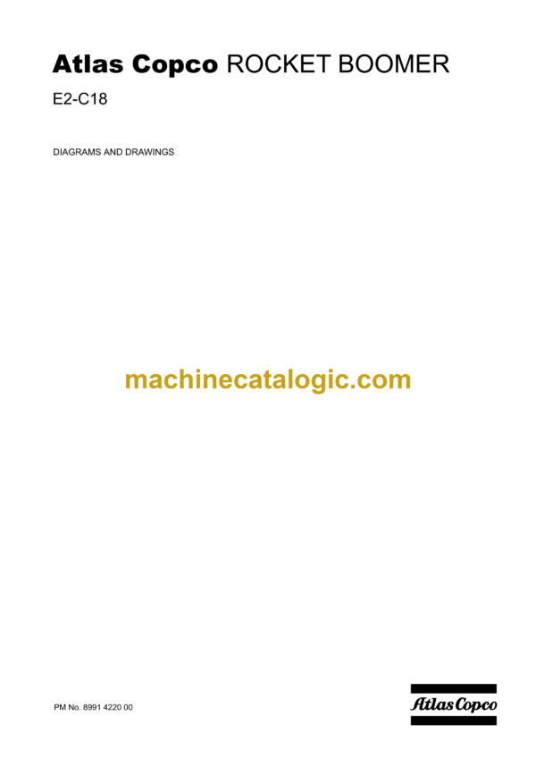 Atlas Copco Rocket Boomer E2 C18 Diagrams and Drawings Manual