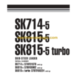 Komatsu SK714-5, SK815-5, SK815-5 Turbo Skid Steer Loader Shop Manual (WEBM005501)