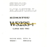 Komatsu WS23S-1 Motor Scraper Shop Manual (SEBM0287US00)