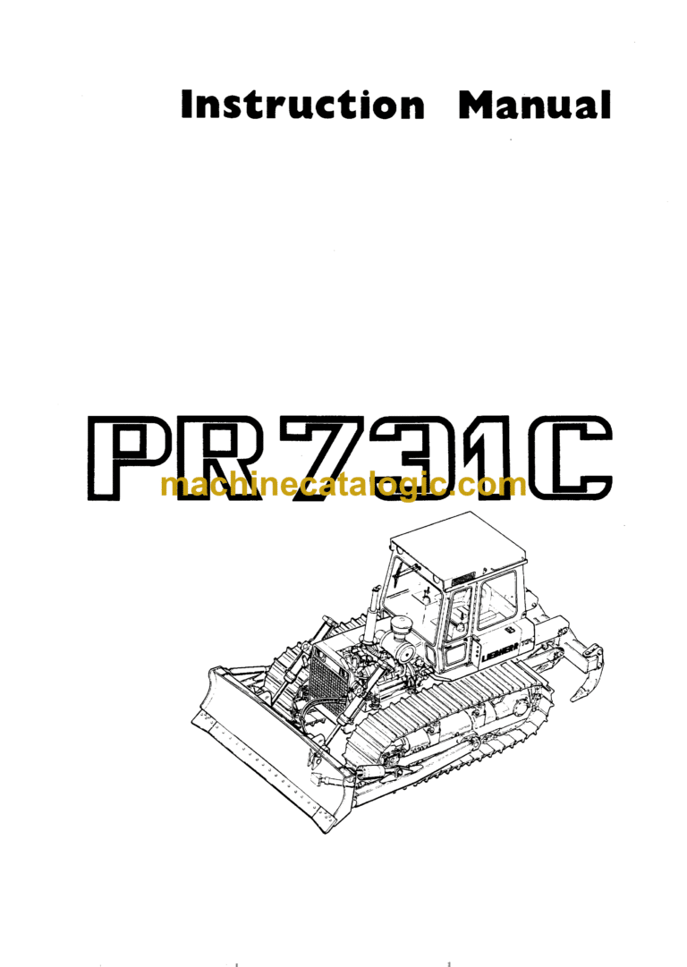 Liebherr PR731C Crawler Loader Operating Manual
