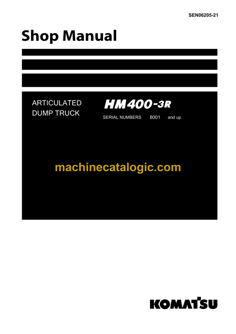 Komatsu HM400-3R Articulated Dump Truck Shop Manual (SEN06205-21)
