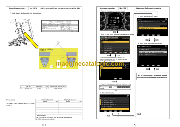 Komatsu HM300-5 Articulated Dump Truck Field Assembly Manual (GEN00131-09) - Image 3