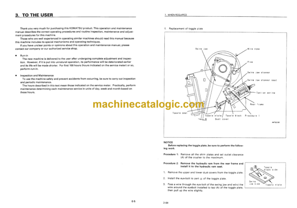 Komatsu BR500JG-1 Mobile Crusher Operation and Maintenance Manual (SEAM011303T) - Image 4