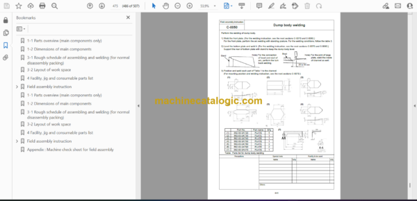 Komatsu HD1500-8 Dump Truck Field Assembly Manual (GEN00162-13) - Image 2