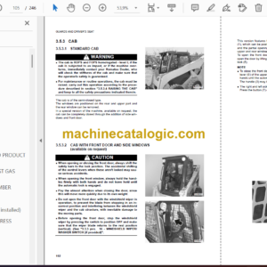 Komatsu SK820-5 Turbo Steer Loader Operation and Maintenance Manual (WEAM005105)