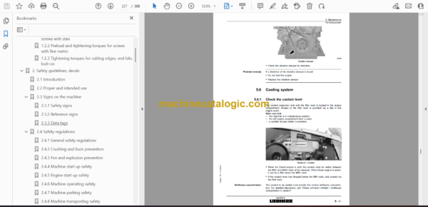 Liebherr LR 624 Litronic Type No.997 Crawler Loader Operating Manual (From SN 13743) - Image 2