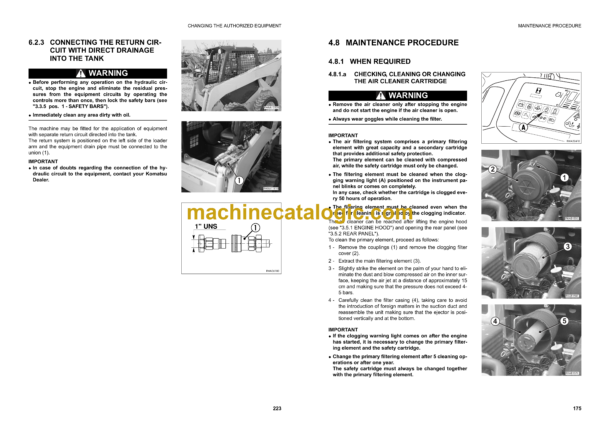 Komatsu SK820-5 Turbo Steer Loader Operation and Maintenance Manual (WEAM005105) - Image 3