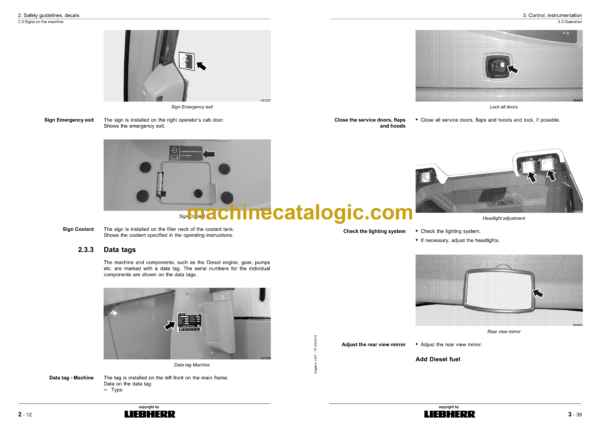 Liebherr LR 624 Litronic Type No.997 Crawler Loader Operating Manual (From SN 13743) - Image 3