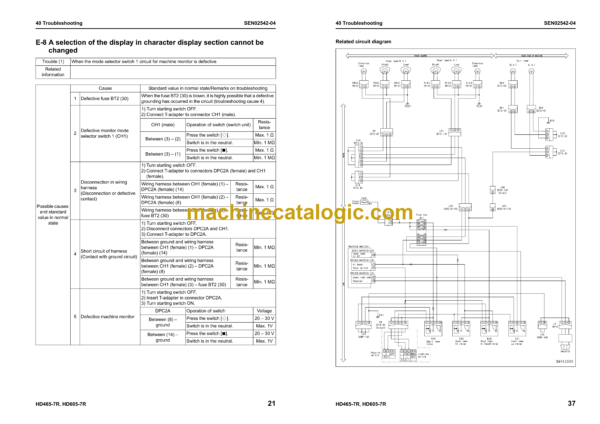 Komatsu HD465-7R, HD605-7R Dump Truck Shop Manual (SEN02283-23) - Image 4