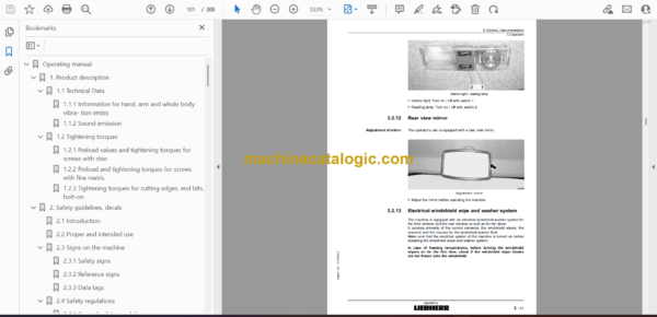 Liebherr LR 624 Litronic Type No.997 Crawler Loader Operating Manual (From SN 12474) - Image 2