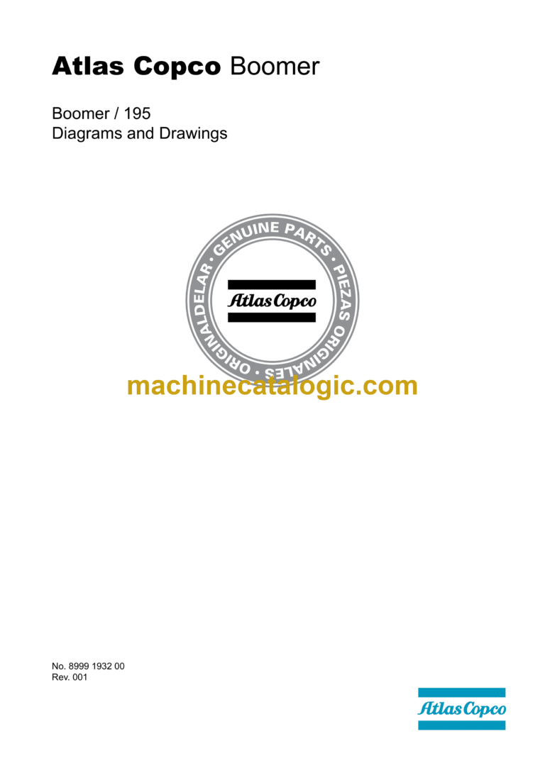 Atlas Copco Boomer 195 Diagrams and Drawings Manual