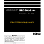 Komatsu BR380JG-1E0 Mobile Crusher Operation and Maintenance Manual (TEN00476-01)