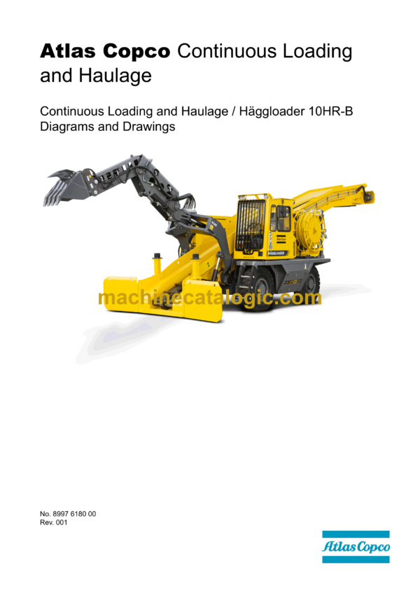 Atlas Copco Häggloader 10HR-B Diagrams and Drawings Manual