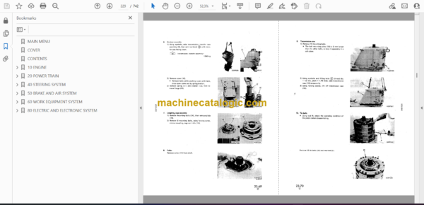 Komatsu WD600-1 Wheel Dozer Shop Manual (SEBM041E0104) - Image 2