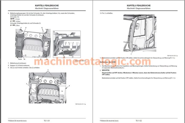 ZX300LC-7, ZX300LCN-7 – Technisches Handbuch (Funktionsprinzip & Fehlersuche, Deutsch, PDF)