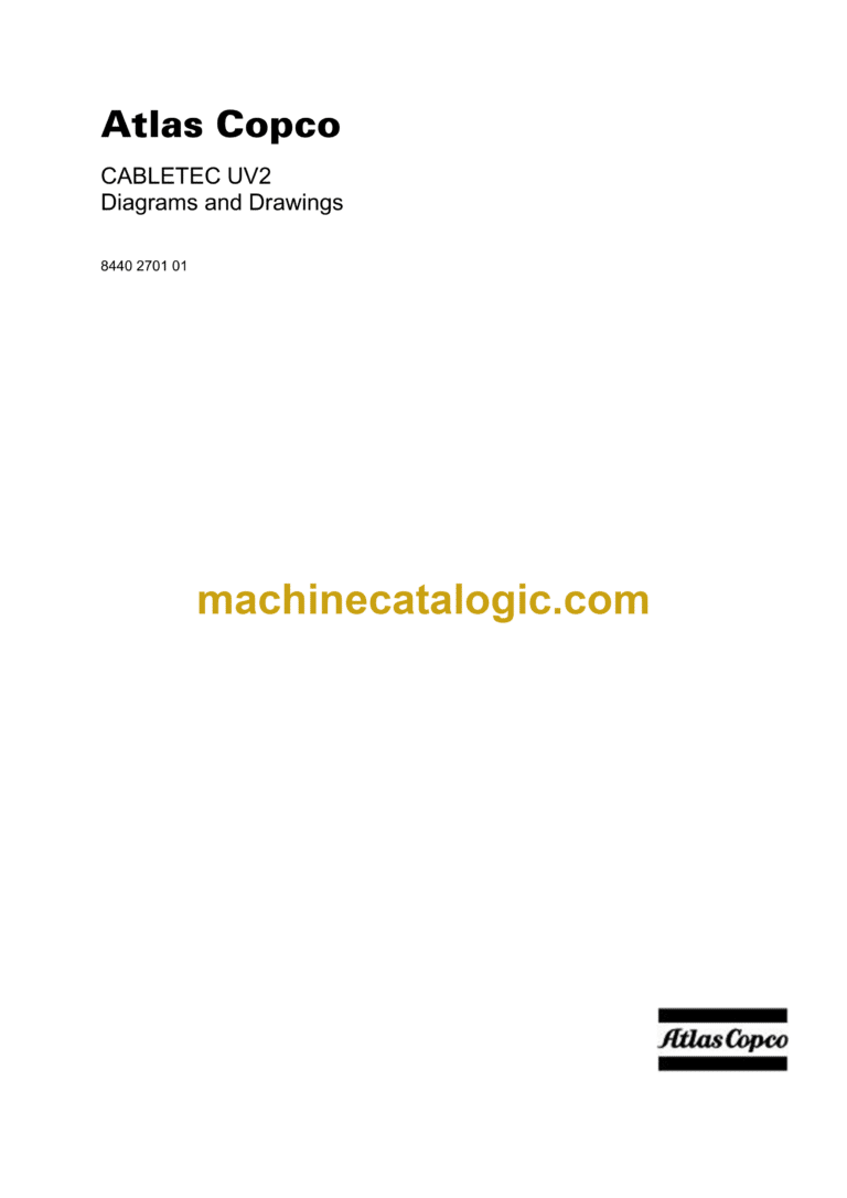 Atlas Copco Cabletec UV2 Diagrams and Drawings Manual