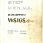 Komatsu WS16S-2 Motor Scraper Shop Manual (SEBM0286B02)