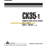Komatsu CK35-1 Crawler Skid Steer Loader Operation and Maintenance Manual (WEAM011300)