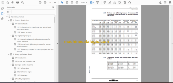 Liebherr LR 634 Litronic Crawler Loader Operating Manual (From SN 13743) - Image 2