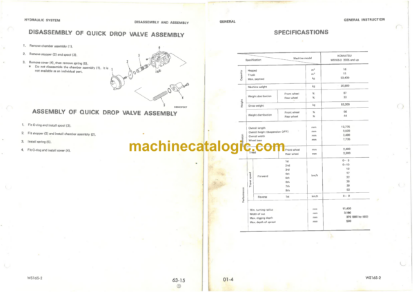 Komatsu WS16S-2 Motor Scraper Shop Manual (SEBM0286B02) - Image 4