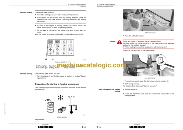 Liebherr LR 634 Litronic Crawler Loader Operating Manual (From SN 13743) - Image 4