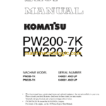 Komatsu PW200-7K, PW220-7K Wheeled Excaxvator Shop Manual (UEBM001901)