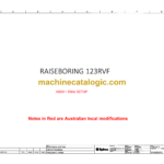 Atlas Copco Raiseboring 123RVF Diagrams and Drawings Manual