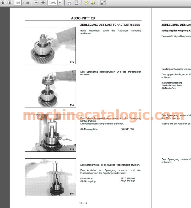 LX170E, LX210E, LX290E – Servicehandbuch