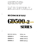 Komatsu GD500R-2, GD505R-2, GD505A-2 Motor Grader Shop Manual (SEBM021AB07)