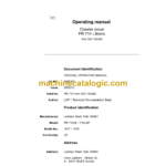 Liebherr PR714XL, PR714LGP Crawler Dozer Operating Manual (From SN 150490)