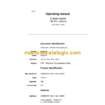 Liebherr LR 614 Litronic Type No.389 Crawler Loader Operating Manual (From SN 12210) (Id No. 9085067)