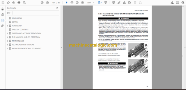 Komatsu SK1020-5 Skid Steer Loader Operation and Maintenance Manual (WEAM004803) - Image 3