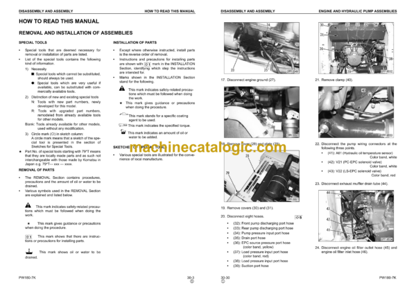 Komatsu PW180-7K Wheeled Excavator Shop Manual (UEBM002701) - Image 3