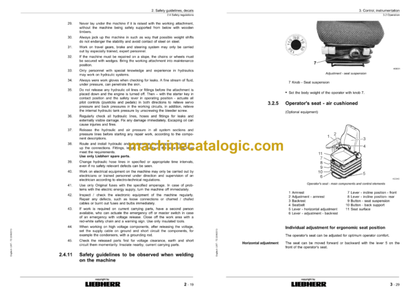Liebherr LR 614 Litronic Type No.389 Crawler Loader Operating Manual (From SN 12210) (Id No. 9085067) - Image 3