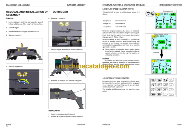 Komatsu PW180-7K Wheeled Excavator Shop Manual (UEBM002701) - Image 4