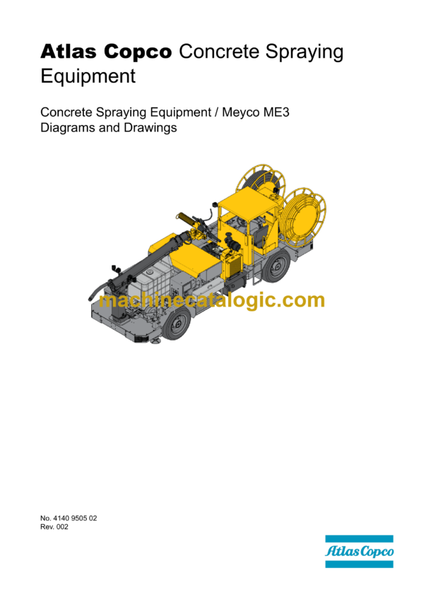 Atlas Copco Meyco ME3 Diagrams and Drawings Manual
