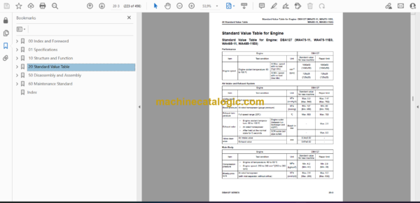 Komatsu DBA127 Series Engine Shop Manual (SEN07001-02) - Image 2