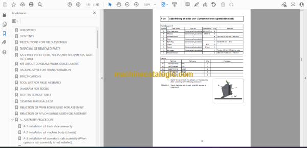 Komatsu D475A-8R, D475Ai-8R Bulldozer Field Assembly Manual (GEN00284-02) - Image 2