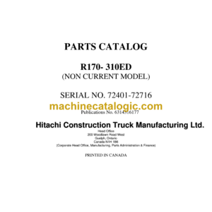 Hitachi R170-310ED Parts Catalog