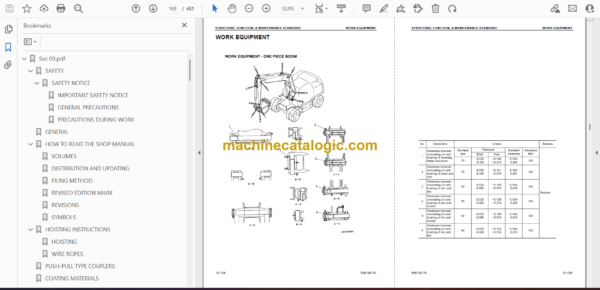 Komatsu PW130-7K Hydraulic Excavator Shop Manual (UEBM002800) - Image 4