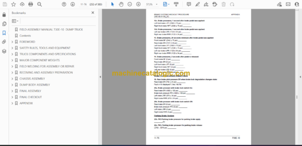 Komatsu 730E-10 Dump Truck Field Assembly Manual (CEAW012302) - Image 2