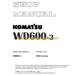 Komatsu WD600-3 Wheel Dozer Shop Manual (SEBM022903)