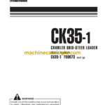 Komatsu CK35-1 Crawler Skid Steer Loader Operation and Maintenance Manual (WEAM008003)