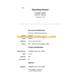 Liebherr LR 614 Litronic Type No.389 Crawler Loader Operating Manual (From SN 12210)