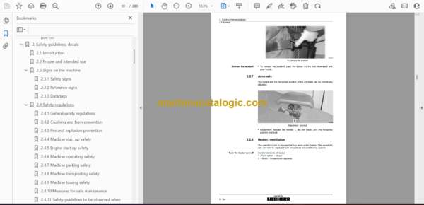 Liebherr LR 614 Litronic Type No.389 Crawler Loader Operating Manual (From SN 12210) - Image 2