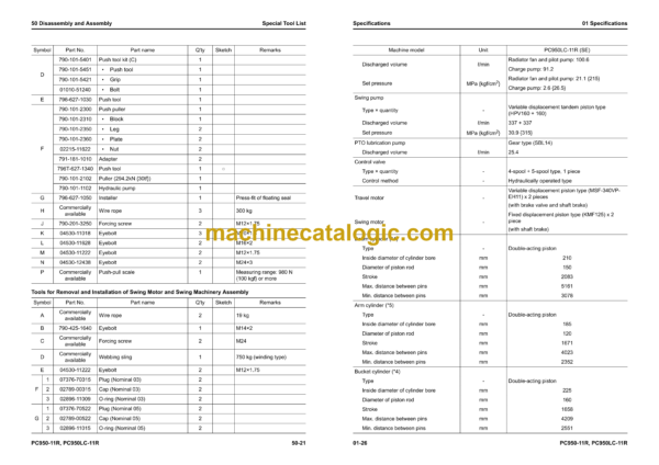 Komatsu PC950-11R, PC950LC-11R Bulldozer Shop Manual (SEN06980-03) - Image 3